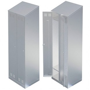 Шкаф для одежды ШО-С-2-600.500-02-Р (600х500х2000 мм, 2 секции, нержав.)