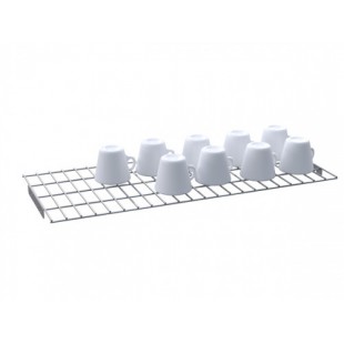 Комплект полки для стаканов и столовых приборов шкафа ШЗДП-4-1200-02-1(1106х237х21мм,пруток AISI304)