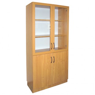 Шкаф для преподавательской (стекло, широкий) 900х400х1900мм, арт. ШПС-80 (БУК)