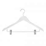 WS 009 \ Деревянные вешалки-плечики для одежды с прищепками (зажимами)