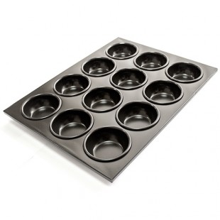 Форма для выпечки P.L. ProffСuisine 35,5х27 см, ячейка 7х3 см, на 12 маффинов, алюминий, антипригар