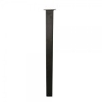 Ножка для стола квадратная в стиле Лофт - черная 135 см