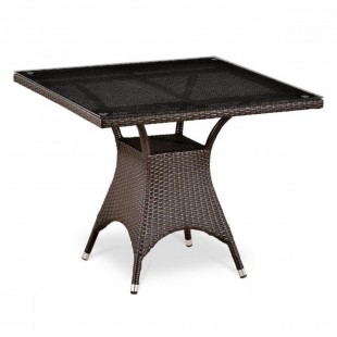 Плетеный стол из искусственного ротанга Иништиг, коричневый