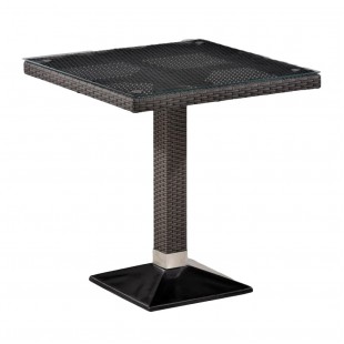 Плетеный стол из искусственного ротанга Лисмор, коричневый