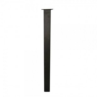 Ножка для стола квадратная в стиле Лофт - черная 50 см