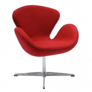 Кресло Swan Chair красный кашемир