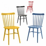 Комплект Такер, 4 стула желтый, черный, красный, синий