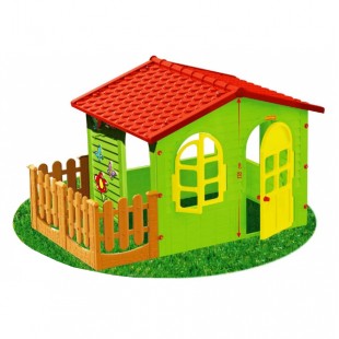 Детский садовый игровой домик с забором