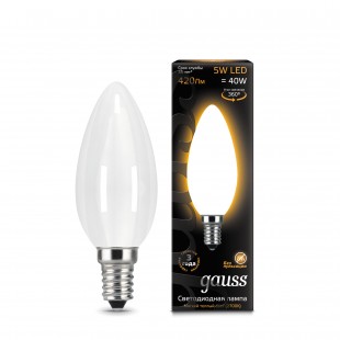 Лампа (LED) Светодиодная Gauss 5W 2700K Filament Candle