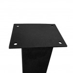 Ножка для стола квадратная в стиле Лофт - черная 110 см