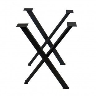 Опора для стола X образная в стиле Лофт - черное