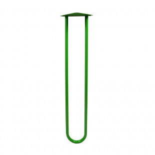 Ножка шпилька для стола лофт зеленая 71 см
