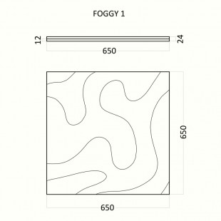 Гипсовая 3д панель Foggy